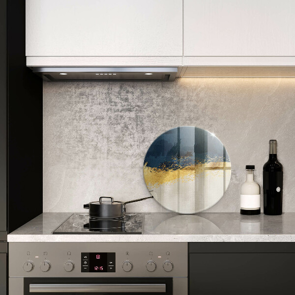 Skärbräda glas unik Guld abstraktion