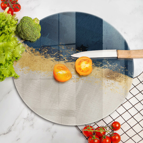 Skärbräda glas unik Guld abstraktion