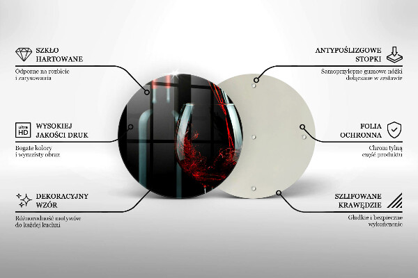 Skärbräda glas unik Vinflaska och glas