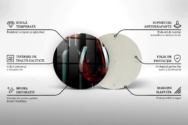 Skärbräda glas unik Vinflaska och glas