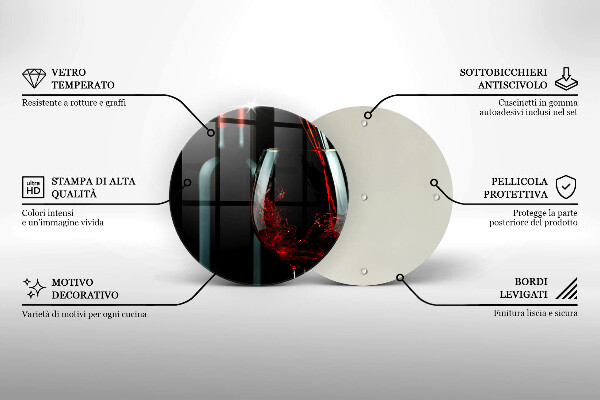 Skärbräda glas unik Vinflaska och glas
