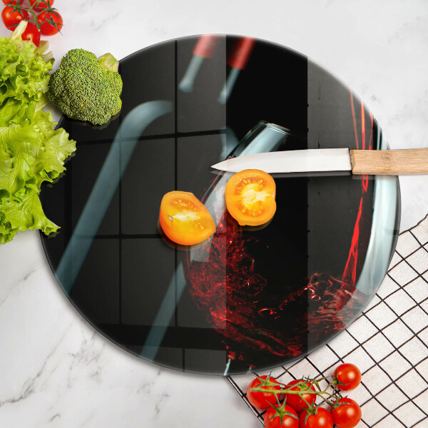 Skärbräda glas unik Vinflaska och glas