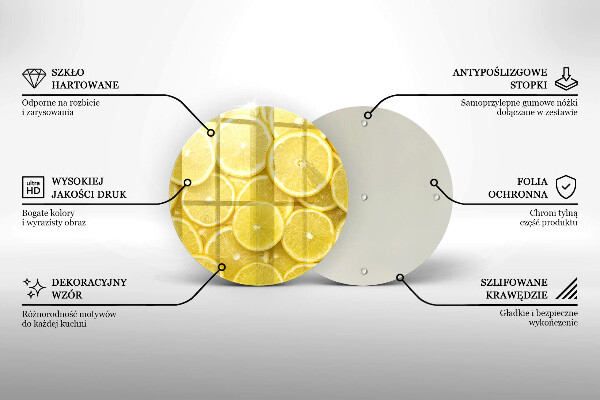 Skärbräda glas unik Citronfrukt