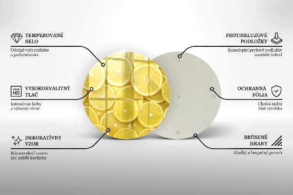 Skärbräda glas unik Citronfrukt