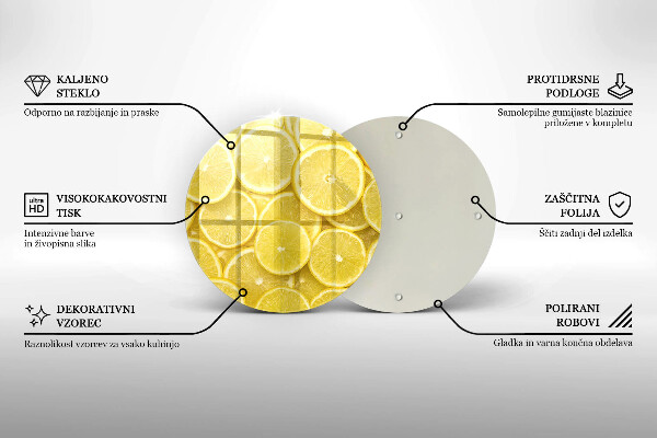 Skärbräda glas unik Citronfrukt