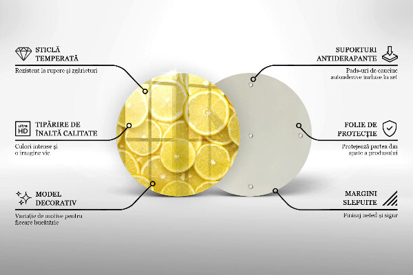 Skärbräda glas unik Citronfrukt