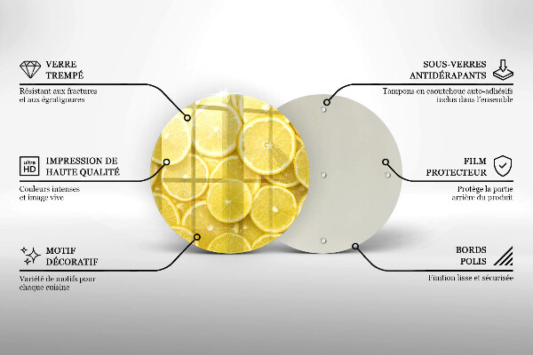 Skärbräda glas unik Citronfrukt