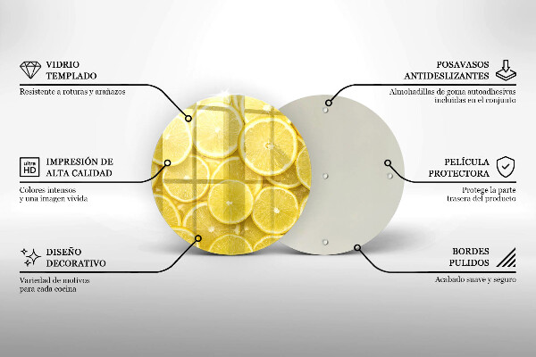 Skärbräda glas unik Citronfrukt