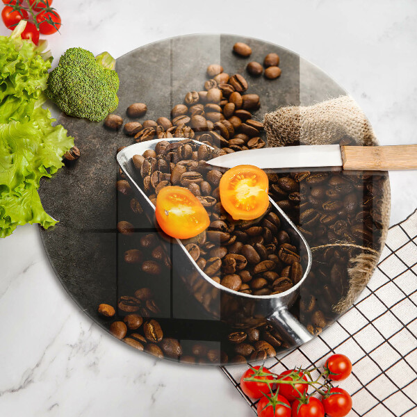 Skärbräda glas unik Kaffebönor