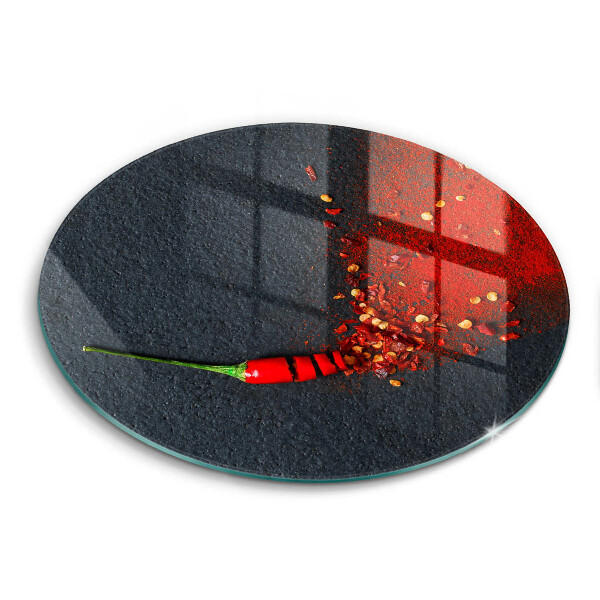 Skärbräda glas unik Chilipeppar