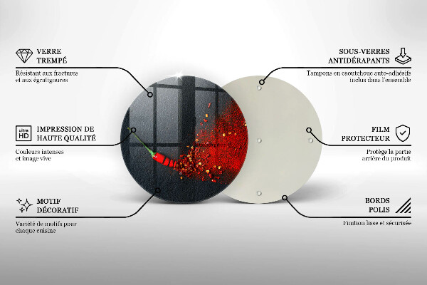 Skärbräda glas unik Chilipeppar