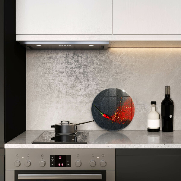 Skärbräda glas unik Chilipeppar