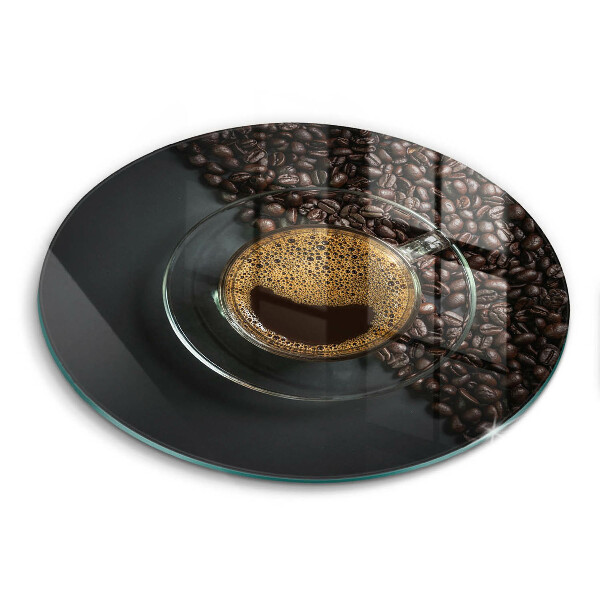 Skärbräda glas unik Kaffe och bönor