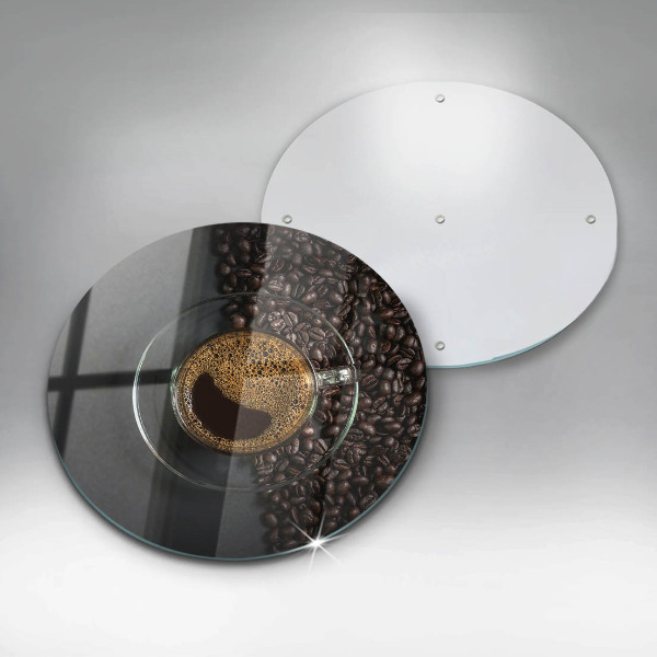 Skärbräda glas unik Kaffe och bönor