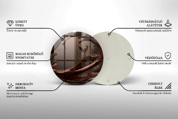Skärbräda glas unik Flytande choklad