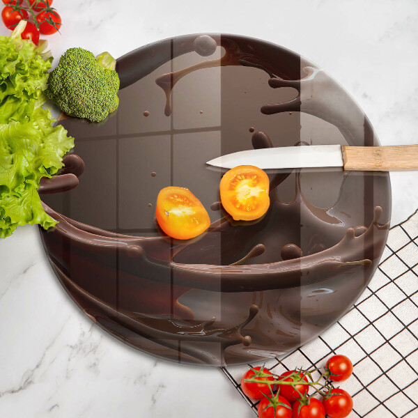 Skärbräda glas unik Flytande choklad