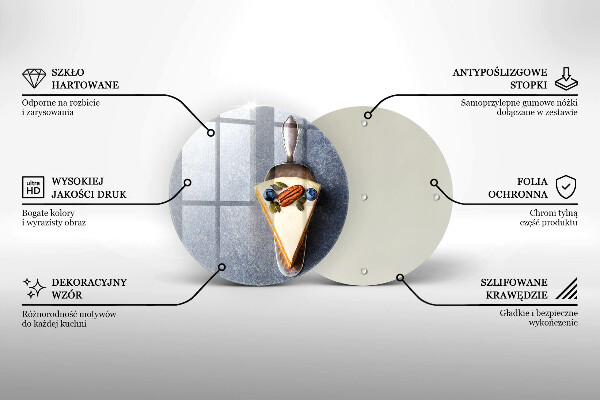 Skärbräda glas unik En bit tårta