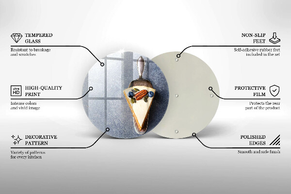 Skärbräda glas unik En bit tårta