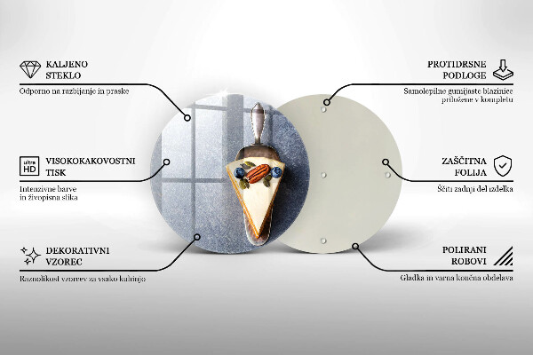 Skärbräda glas unik En bit tårta