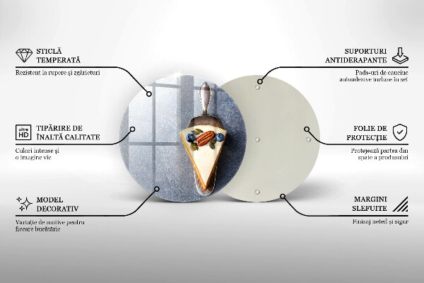 Skärbräda glas unik En bit tårta