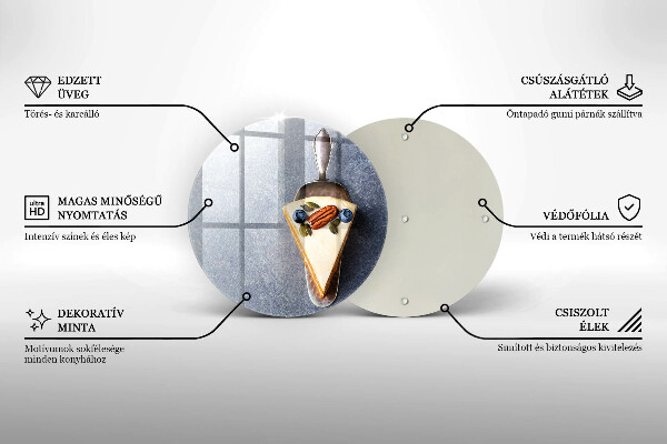 Skärbräda glas unik En bit tårta