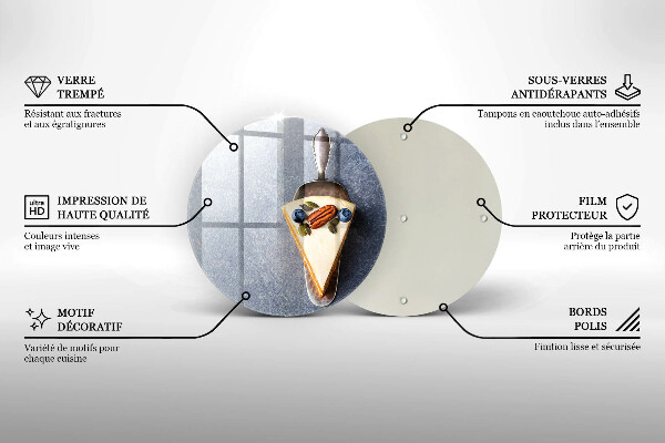 Skärbräda glas unik En bit tårta