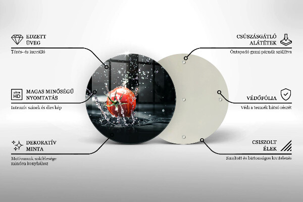 Skärbräda glas unik Tomat i vatten