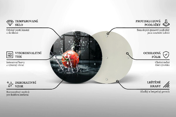 Skärbräda glas unik Tomat i vatten