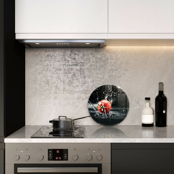 Skärbräda glas unik Tomat i vatten