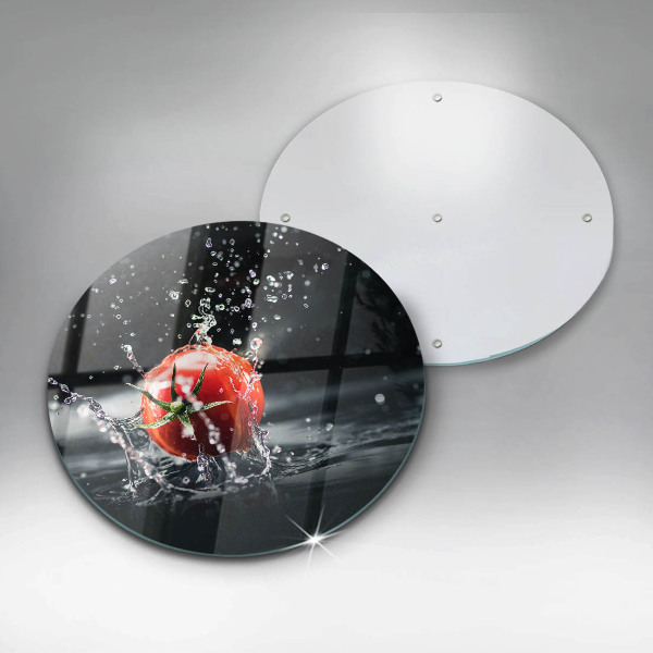 Skärbräda glas unik Tomat i vatten