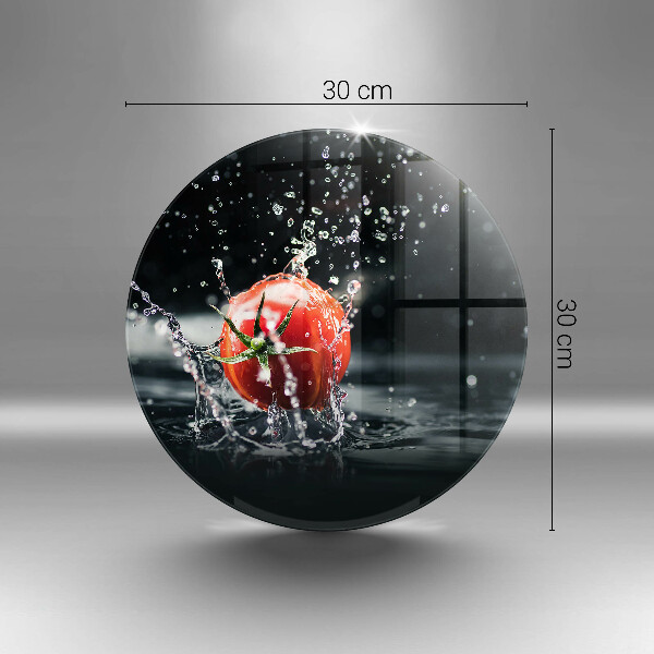 Skärbräda glas unik Tomat i vatten