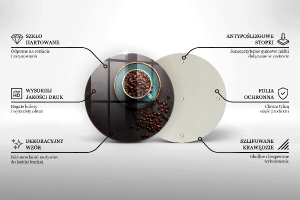 Skärbräda glas unik En kopp kaffebönor