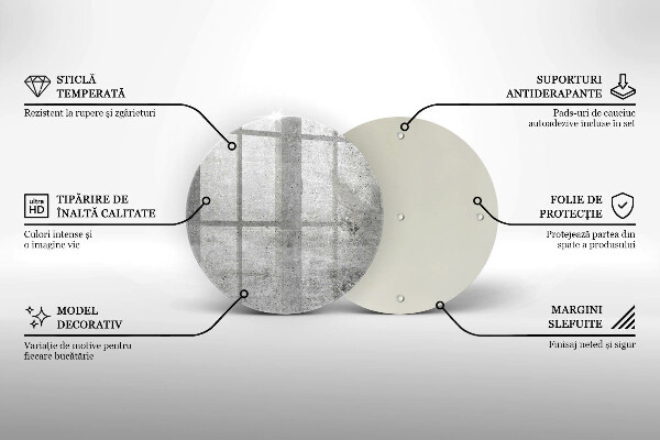 Skärbräda glas unik Betongstruktur