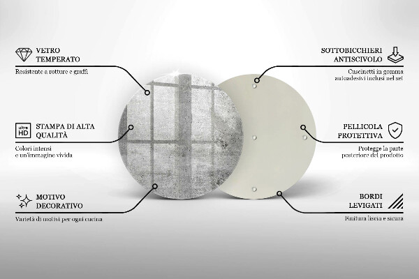 Skärbräda glas unik Betongstruktur