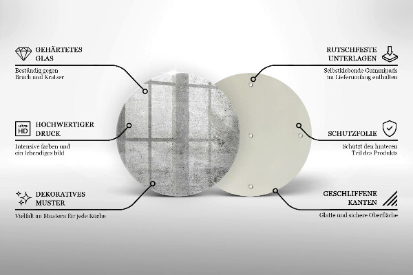 Skärbräda glas unik Betongstruktur
