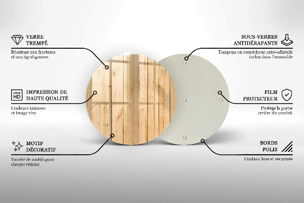 Skärbräda glas unik Ömtåliga träskivor