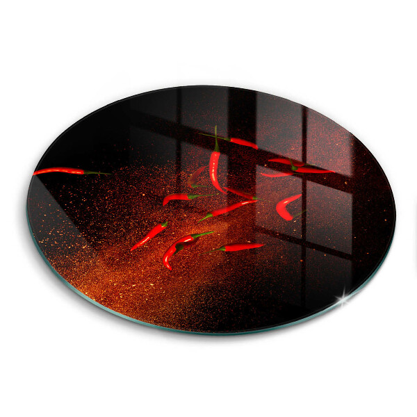 Skärbräda glas unik Varm chilipeppar