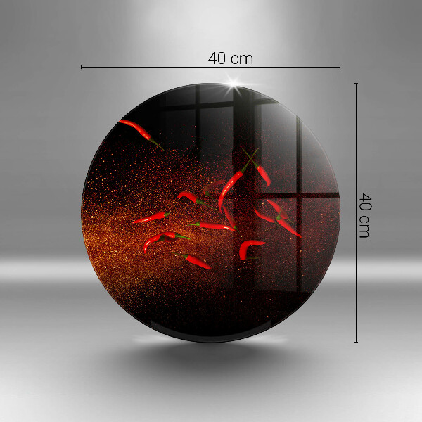 Skärbräda glas unik Varm chilipeppar