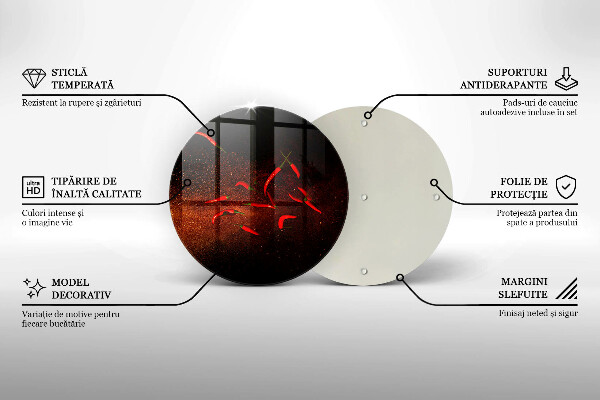 Skärbräda glas unik Varm chilipeppar
