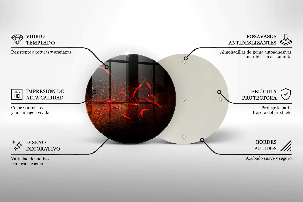 Skärbräda glas unik Varm chilipeppar