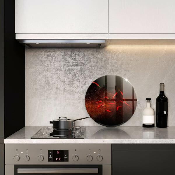 Skärbräda glas unik Varm chilipeppar