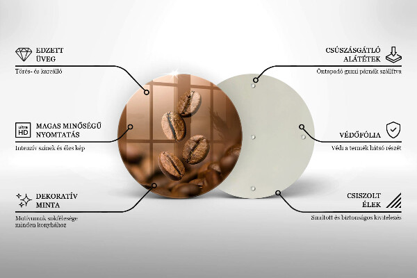 Skärbräda glas unik Kaffebönor