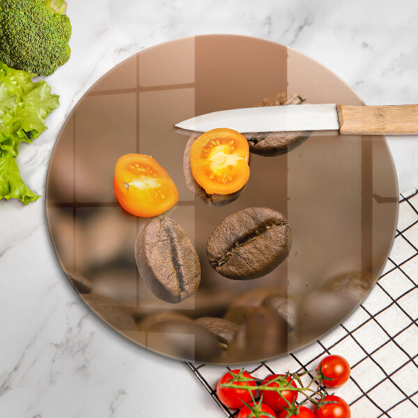 Skärbräda glas unik Kaffebönor