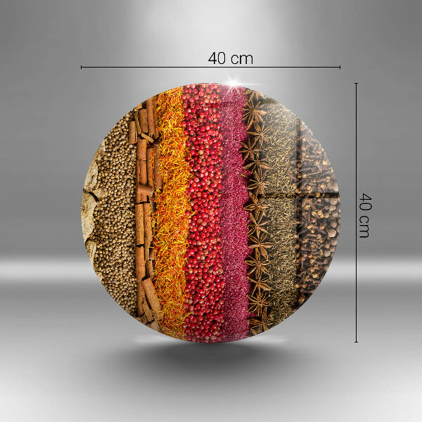 Skärbräda glas unik Färgglada kryddor
