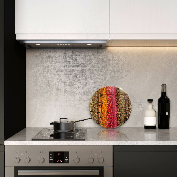 Skärbräda glas unik Färgglada kryddor