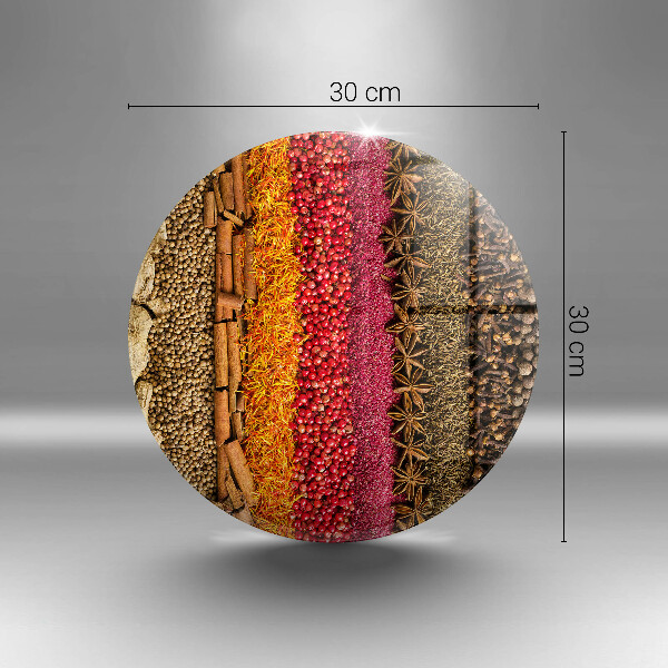 Skärbräda glas unik Färgglada kryddor