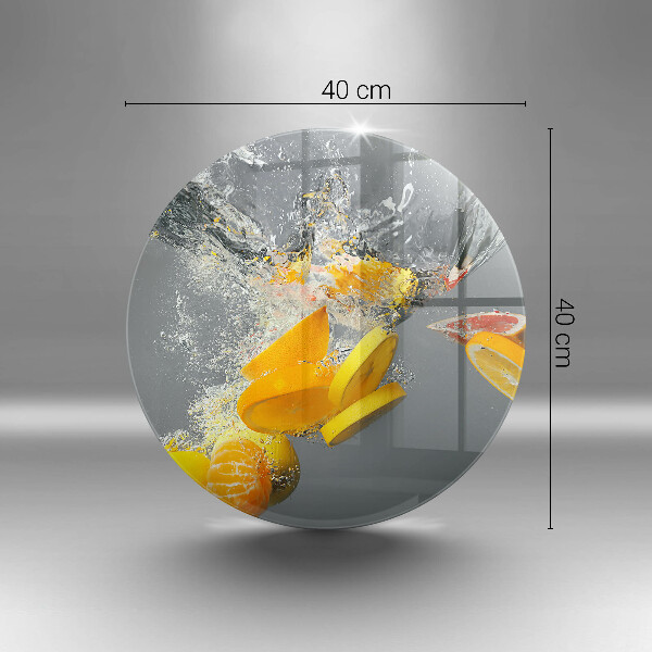 Skärbräda glas unik Citroner i vatten