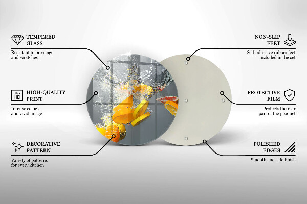 Skärbräda glas unik Citroner i vatten