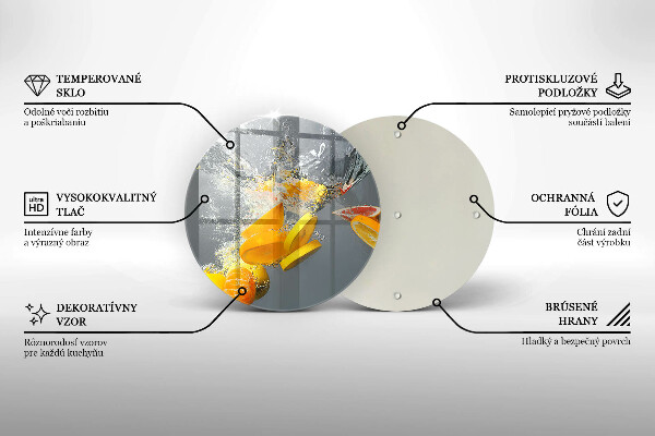 Skärbräda glas unik Citroner i vatten