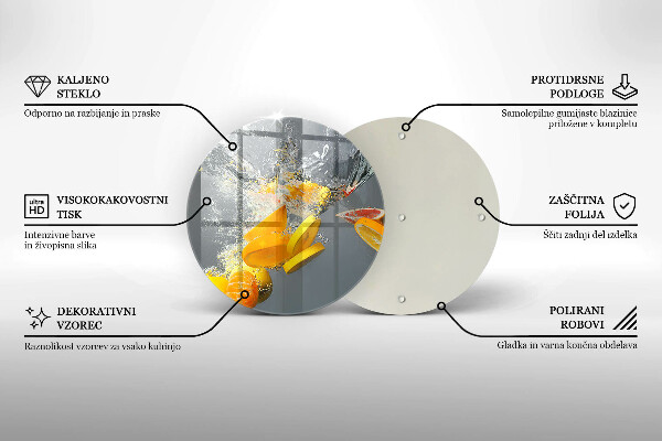 Skärbräda glas unik Citroner i vatten
